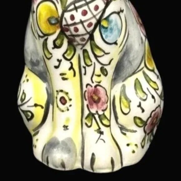 Vintage Italy Artisan Hand Painted Porcelain Cat Figurine Statue Signed - Picture 6 of 10